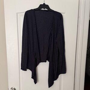 Calvin Klein Black and White Striped Cardigan